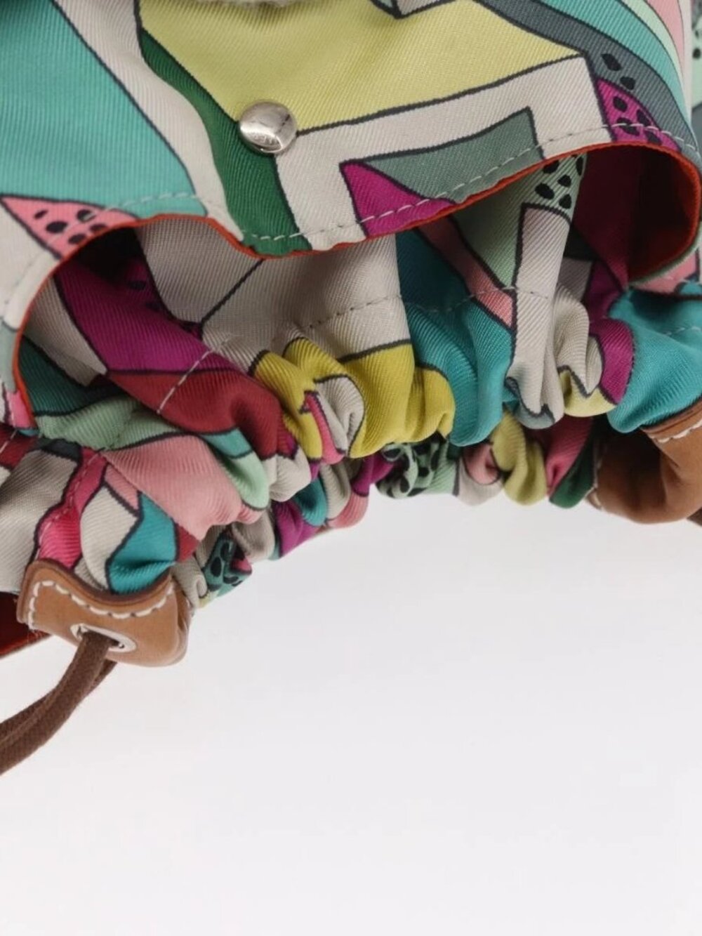 HERMES Foolby 20 Pouch Nylon Multicolor Auth bs32133 - Picture 6 of 14